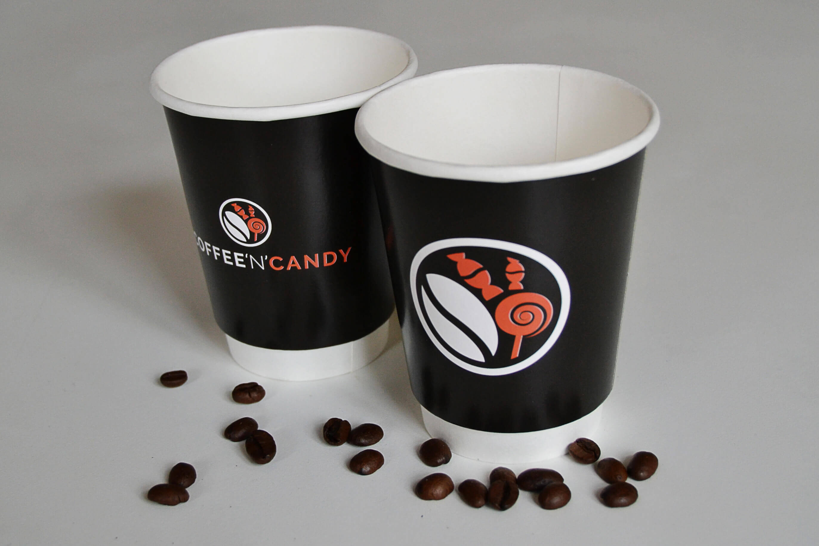 Coffee'n'candy dobbeltlags papkrus med matt overflade